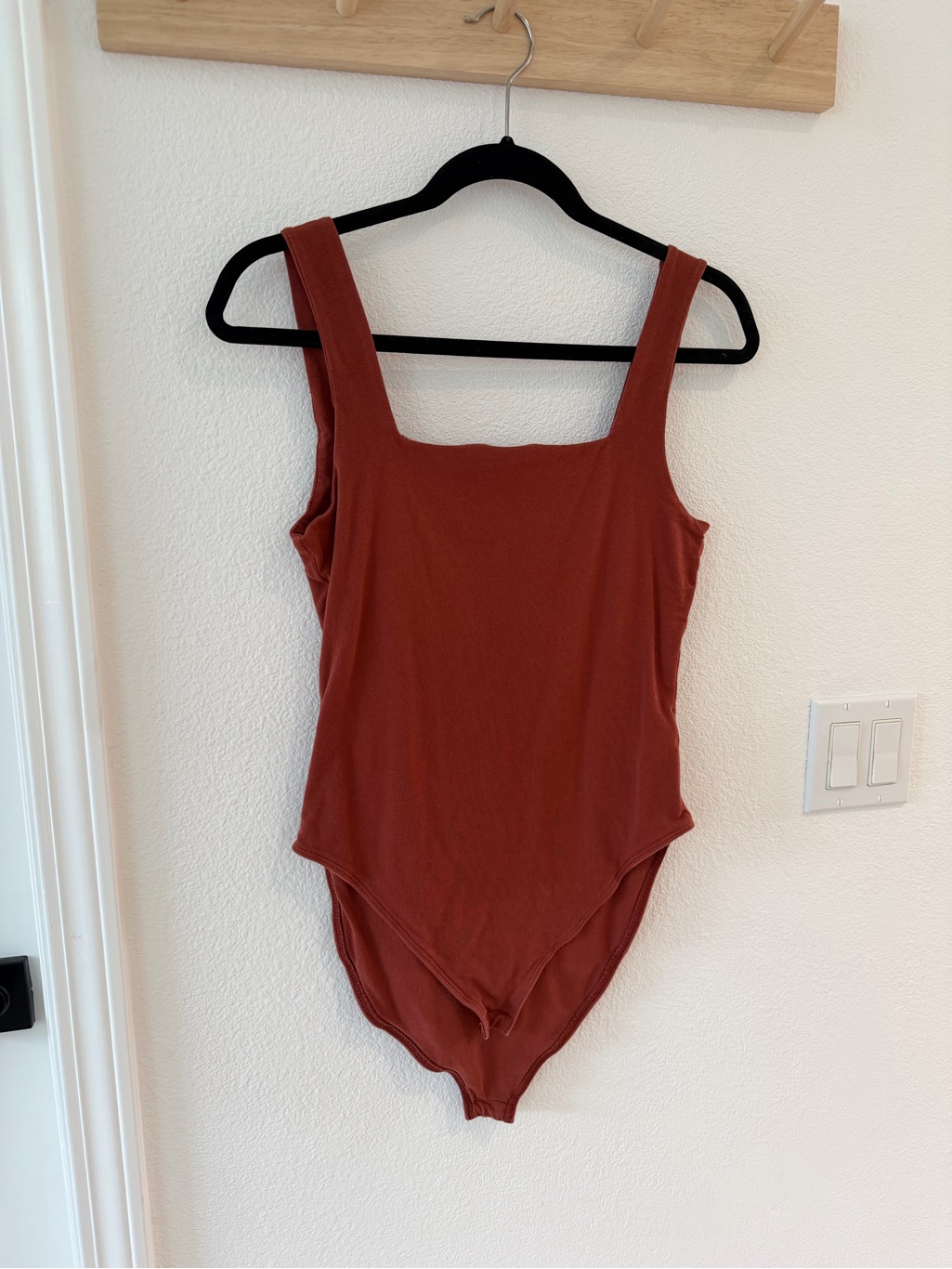 Old Navy Rust Red Square Neck Tank Top Bodysuit